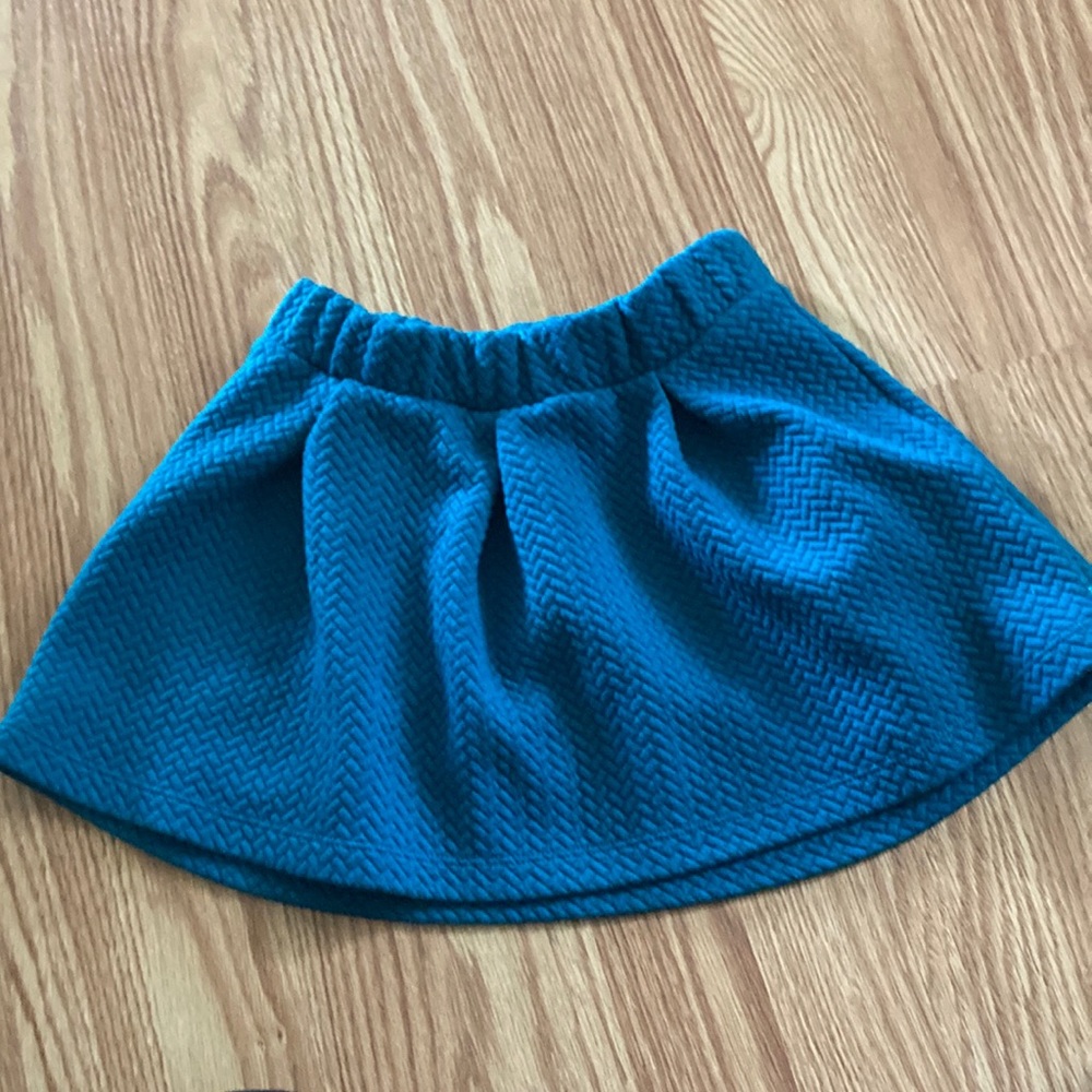 Turquoise Quilted Skirt